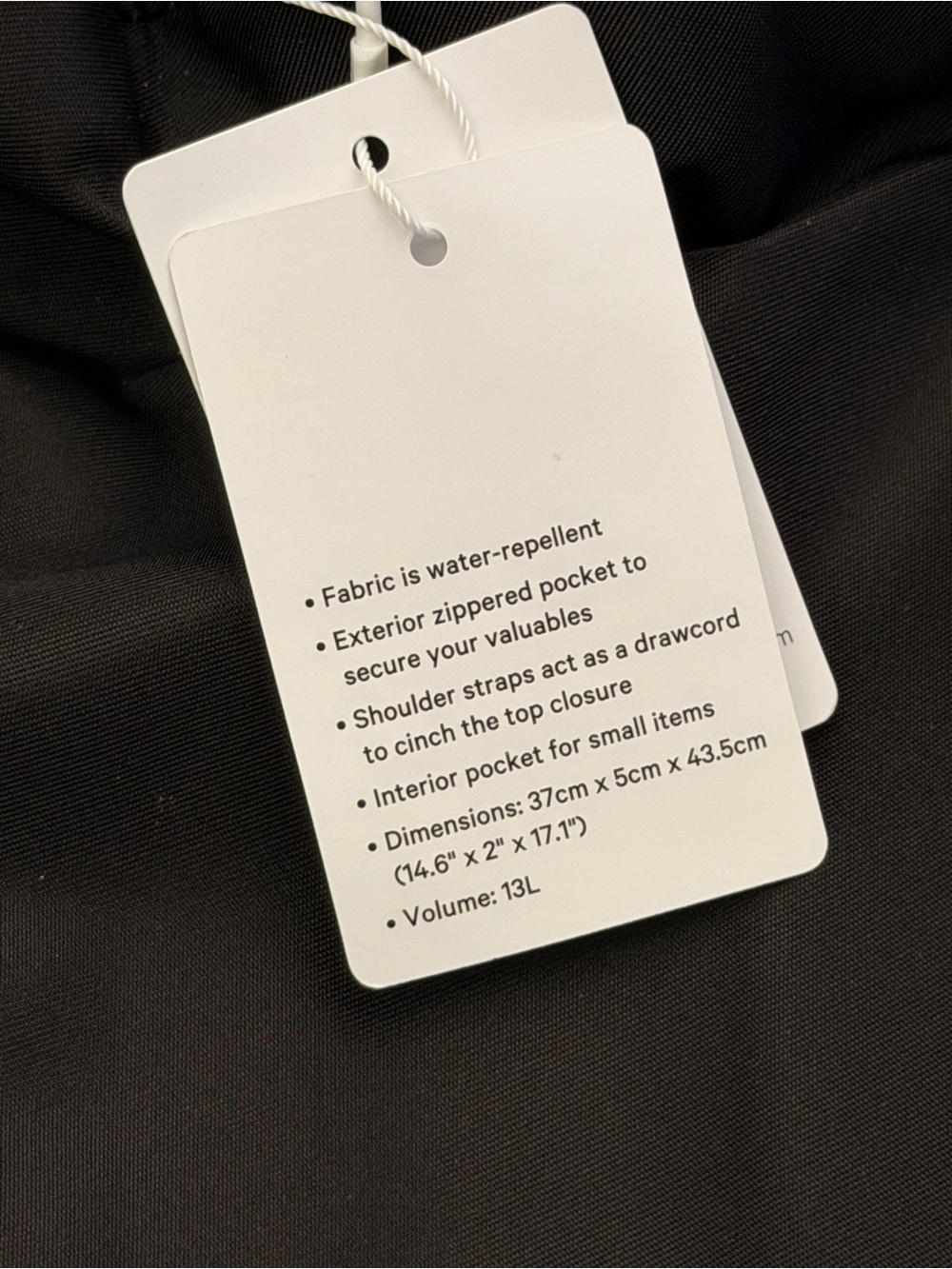 lululemon Black Drawstring Gym bag - Picture 5 of 7